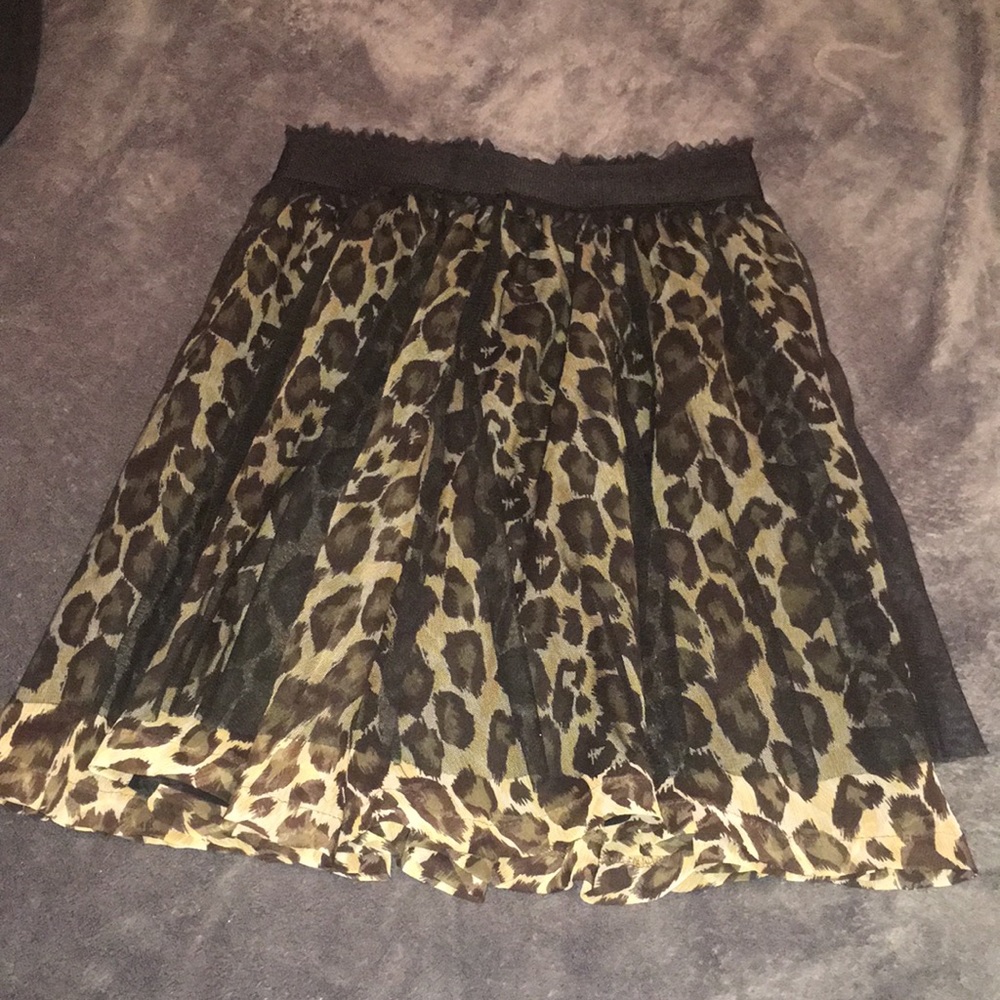 Cheetah Print Tulle Skirt